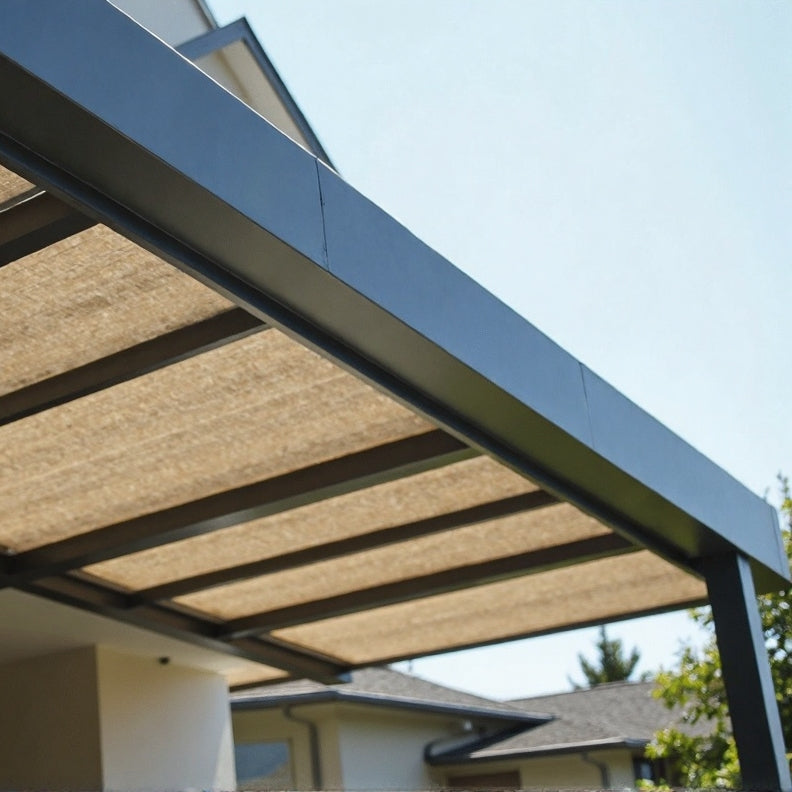 Aluminum Louvered Pergola with Pull-Down Screens